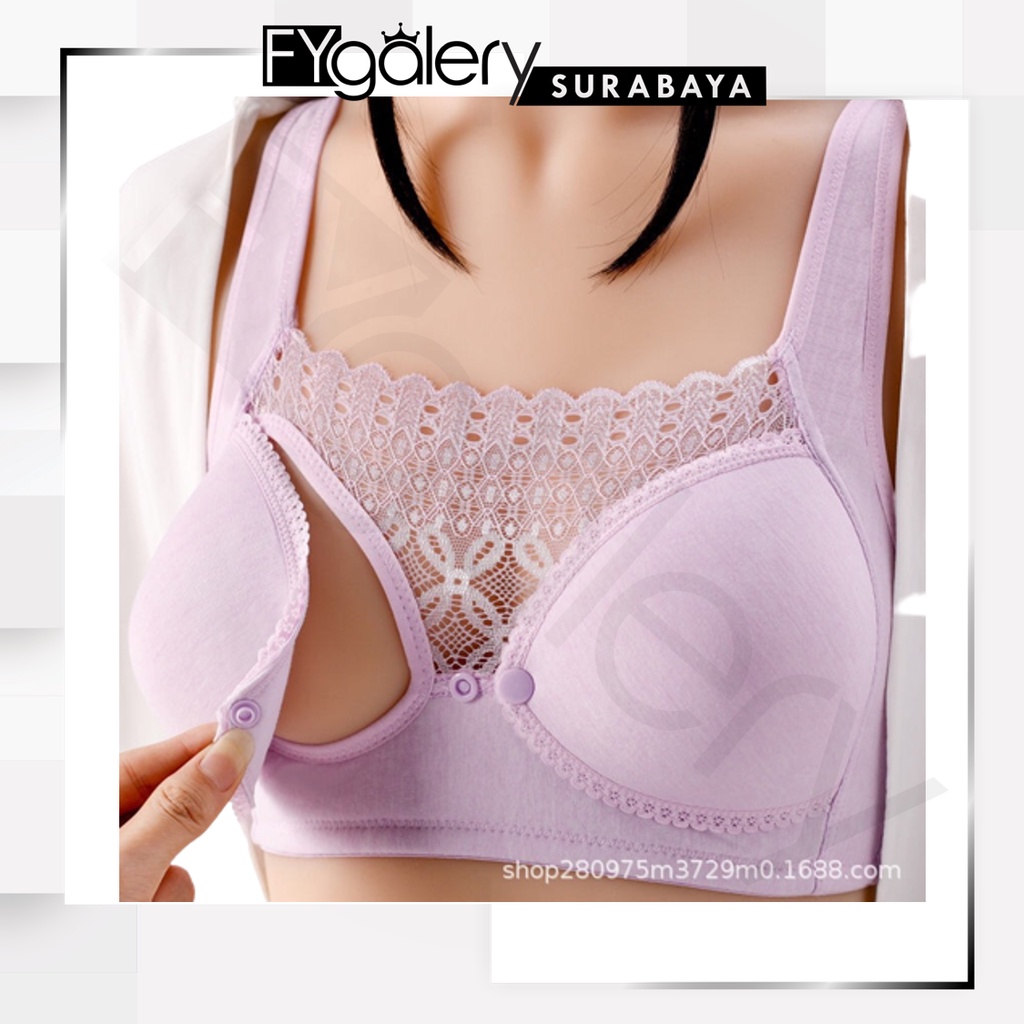 FYGALERYSURABAYA BRA357 Bra Menyusui Tanpa Kawat Nursing Bra Bra Busui