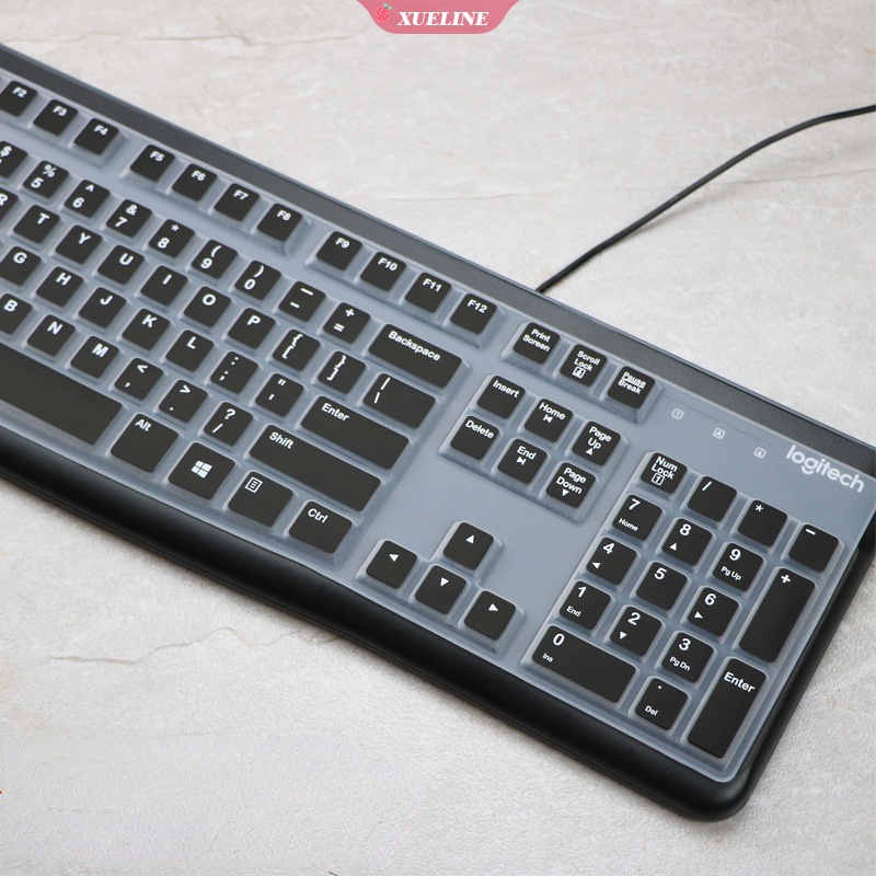 Logitech K120 MK120 Skin Silikon Pelindung Keyboard Slim Warna Hitam / Pink (ZXL)