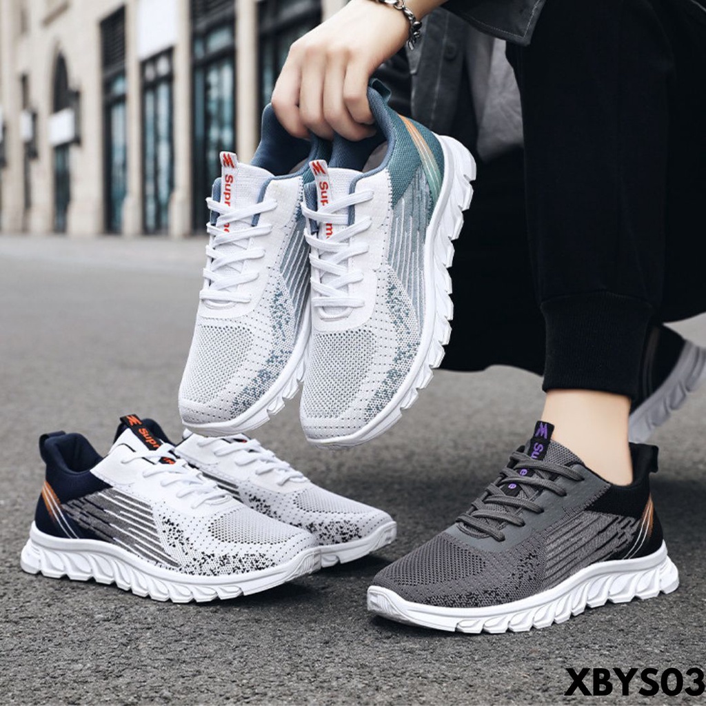 SNEAKERS PRIA ALA COWO KEKINIAN BUKAN MAEN BAHAN MESH IMPORT BERKUALITAS IMPORT BYS03