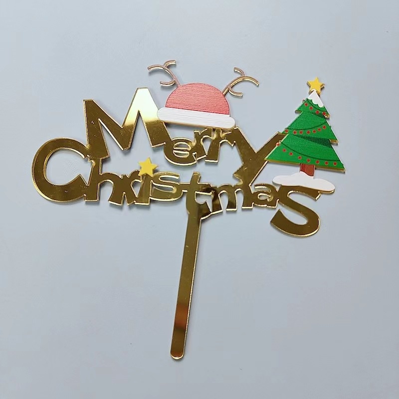 Cake Topper Toper Tusuk Kue Natal Xmas Merry Christmas Tusukan Topper Natal Cake Topper Merry Christmas Tusukan Kue Topper Natal Santa Pohon Kado