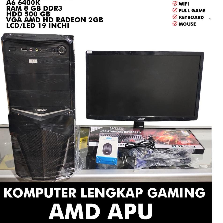 trxo5O9a--PC Gaming AMD apu A6 6400k/RAM 8gb/HDD 500gb/VGA 2 gb/Wifi/LCD 19inc