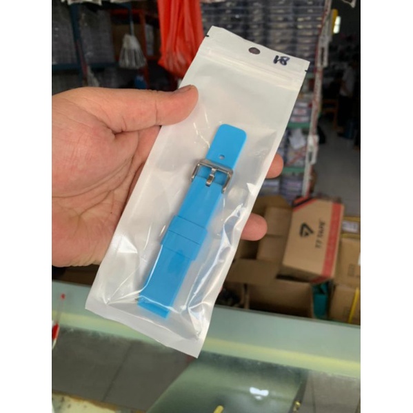 Strap Tali Jam Tangan silikon biru soft 18mm 9909 new produk