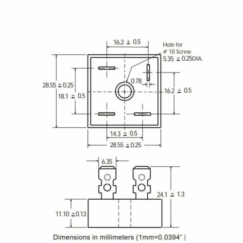 Dioda Diode Bridge kiprok KBPC2510 KB PC2510 KBPC 2510 25A 1000V jembatan rectifier