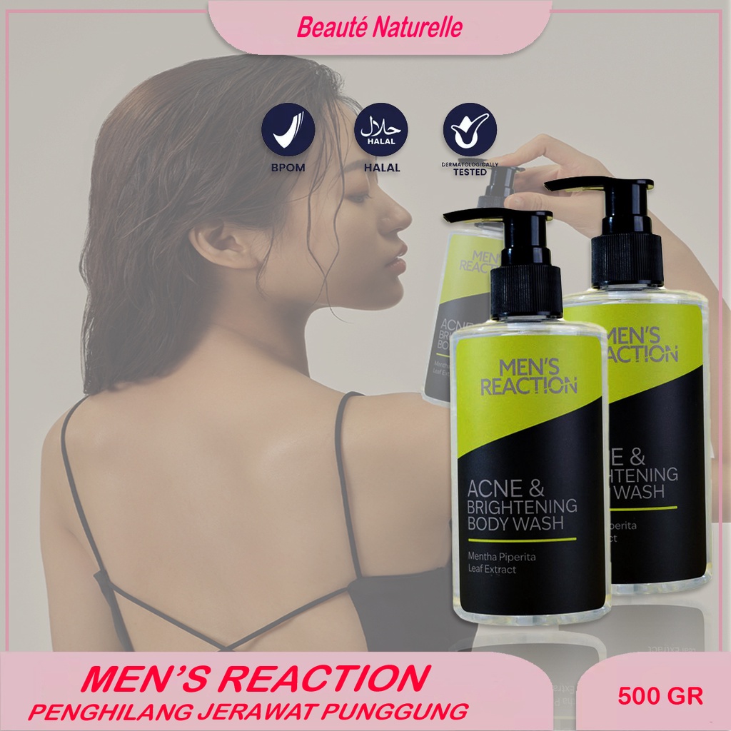 Sabun Mandi Pria Mens Reaction Acne Brightening Body Wash