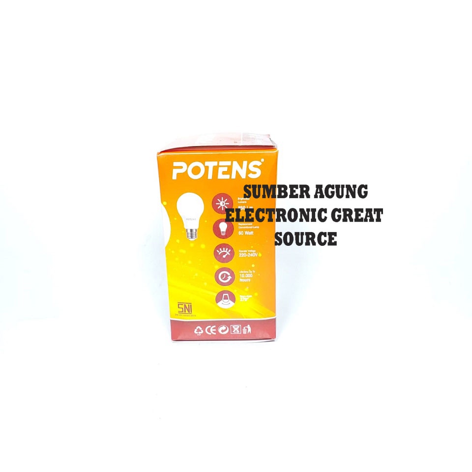 Lampu LED 10W Cahaya Kuning Potens Glory 10 Watt Warna Warm White