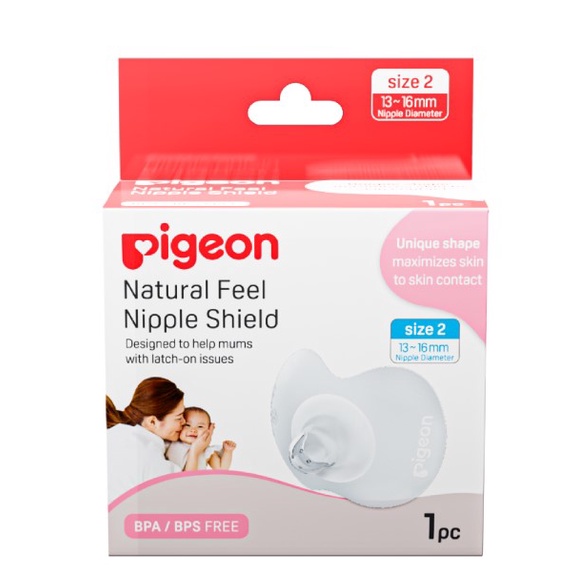 PIGEON Natural Fit Silicone Nipple Shield isi 2 pcs / Pelindung Puting Pigeon Nipple Shield