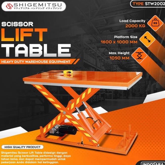 Scissor Lift Table 2 Ton Shigemitsu Stw2002