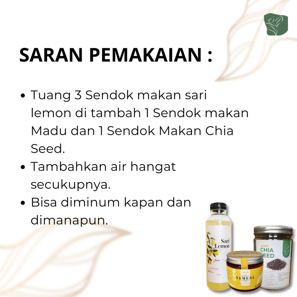 Super Food / Madu Asli Chiaa Seed Obat Diet Herbal Lemon Vitamin C Paket Detox Ampuh