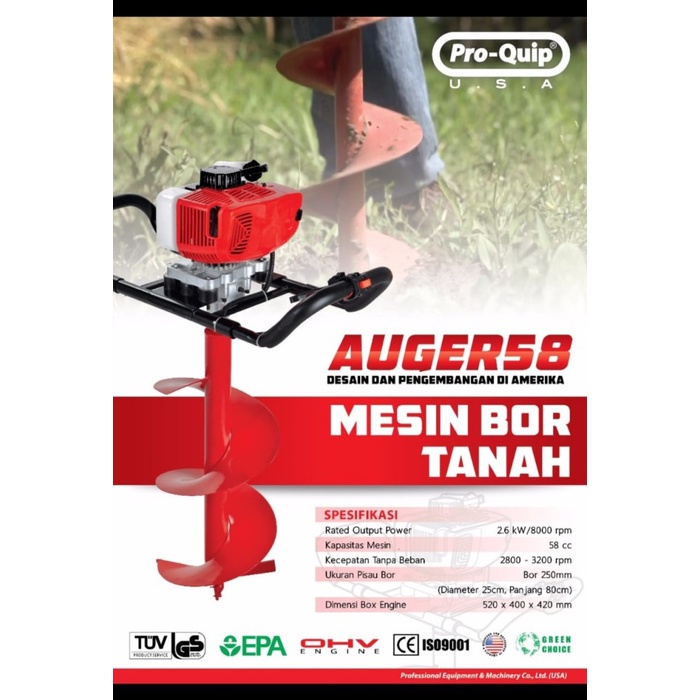 Mesin Bor Tanah Proquip Auger58 Auger 58