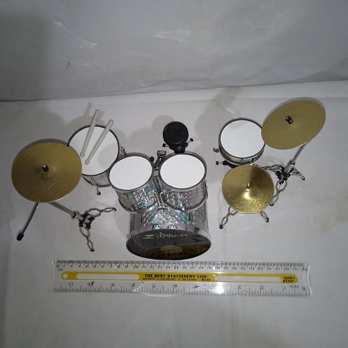 Satu Set Miniatur Drum Ukuran Besar Diameter Bass Drum 9 Cm Untuk Hiasan dan Koleksi Kwalitas oke