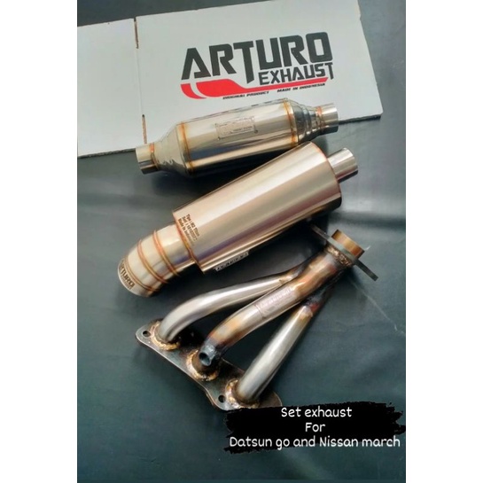 knalpot set Datsun go, Nissan march