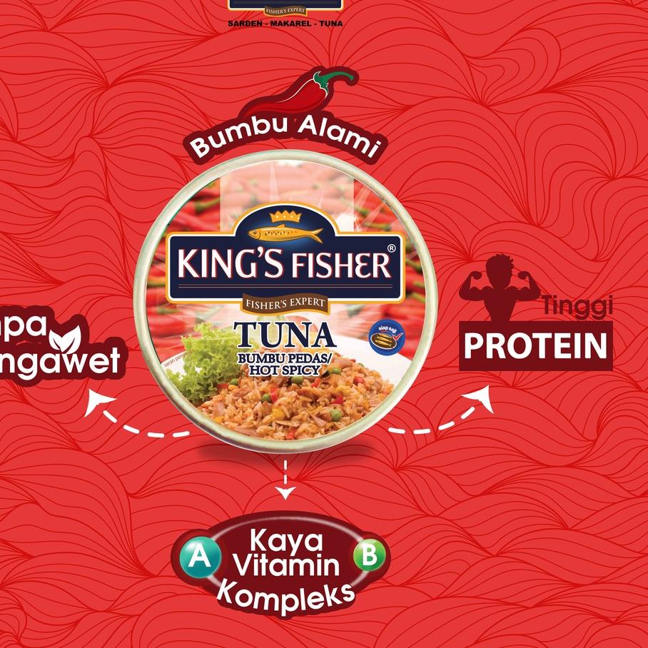 

Kekinian! King's Fisher Paket 2 Pcs Tuna Canned Spicy Daging Tuna Makanan Kaleng 170 gr ~