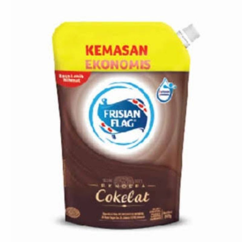 Jual Frisian Flag Susu Kental Manis Coklat Pouch 545 Gram | Shopee ...