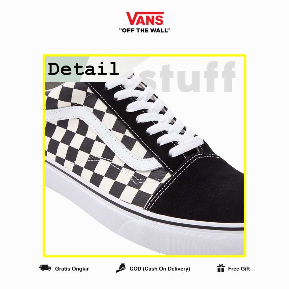 Vans Oldskool Primary Checkerboard Black White Cowo Original 100% BNIBWT Old School Catur Ori Authentic Guarated