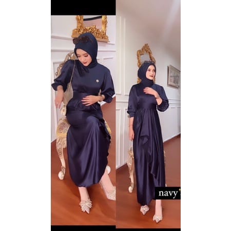 Yezi Dres M-XXL Muat BB 40-75 Kg SILK DRESS WANITA KONDANGAN BRIDESMAID / BAJU DEWASA MURAH TERBARU 2022 / Dress Pesta