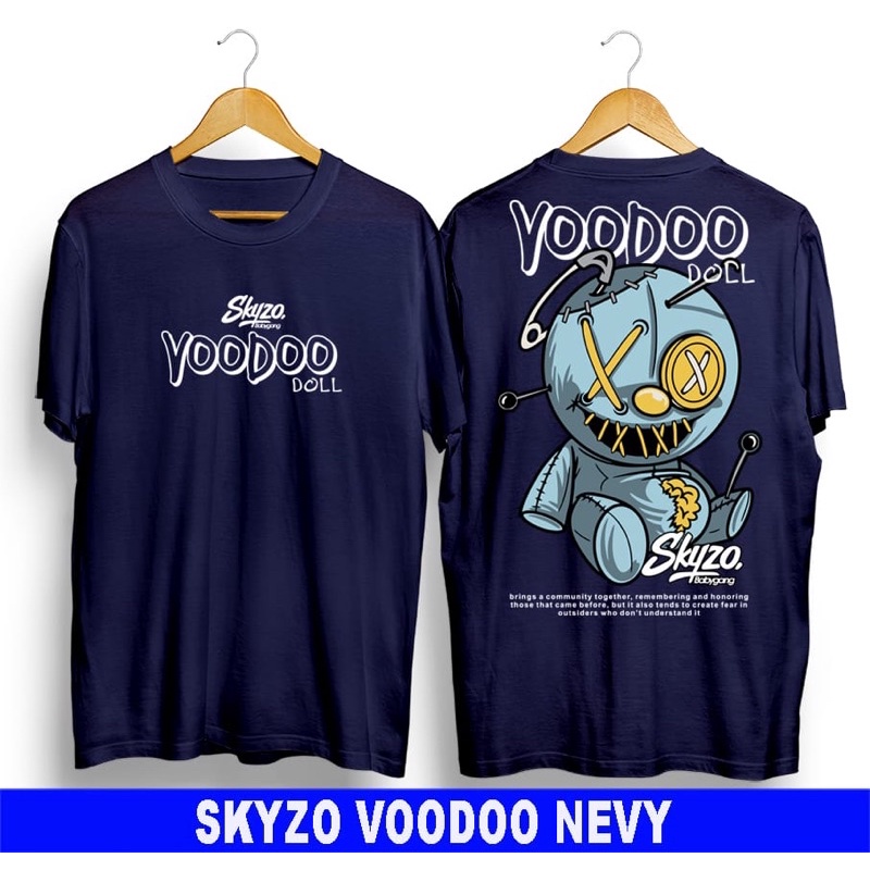 T-shirt Kaos/Baju Distro Original Skyzo Voodoo Nevy