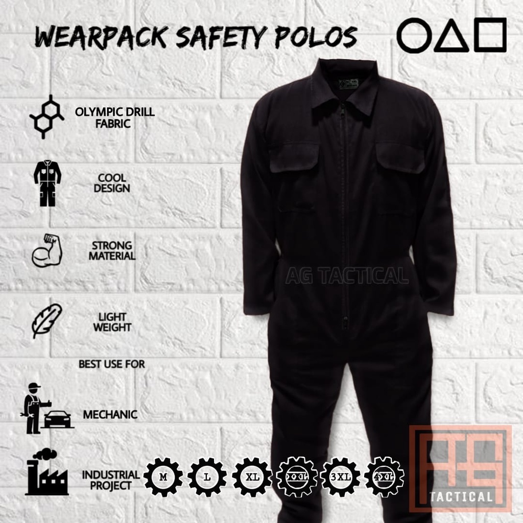 wearpack safety termurah / wearpack bengkel / seragam baju safety / katelpak safety