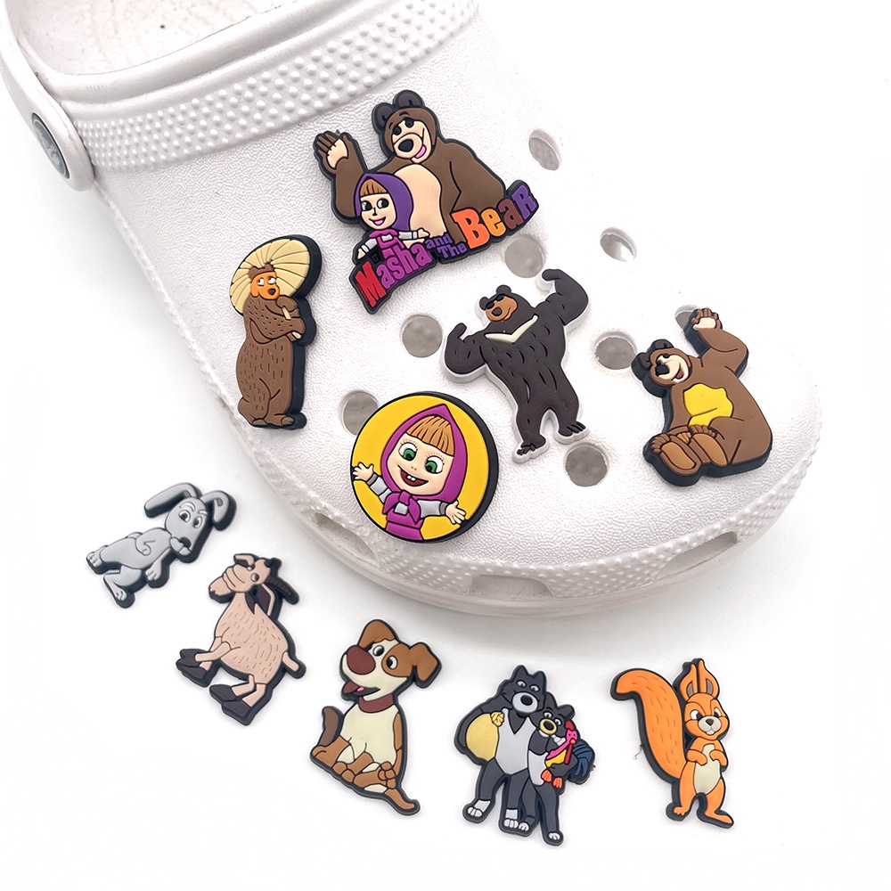 10pcs / set Charms Bentuk Sepatu Crocs Lucu Untuk Dekorasi