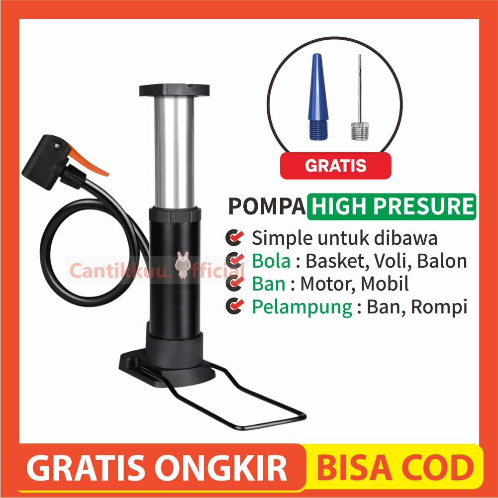 Pompa Injak Ban Sepeda Motor Mobil Bola Balon High Pressure pump