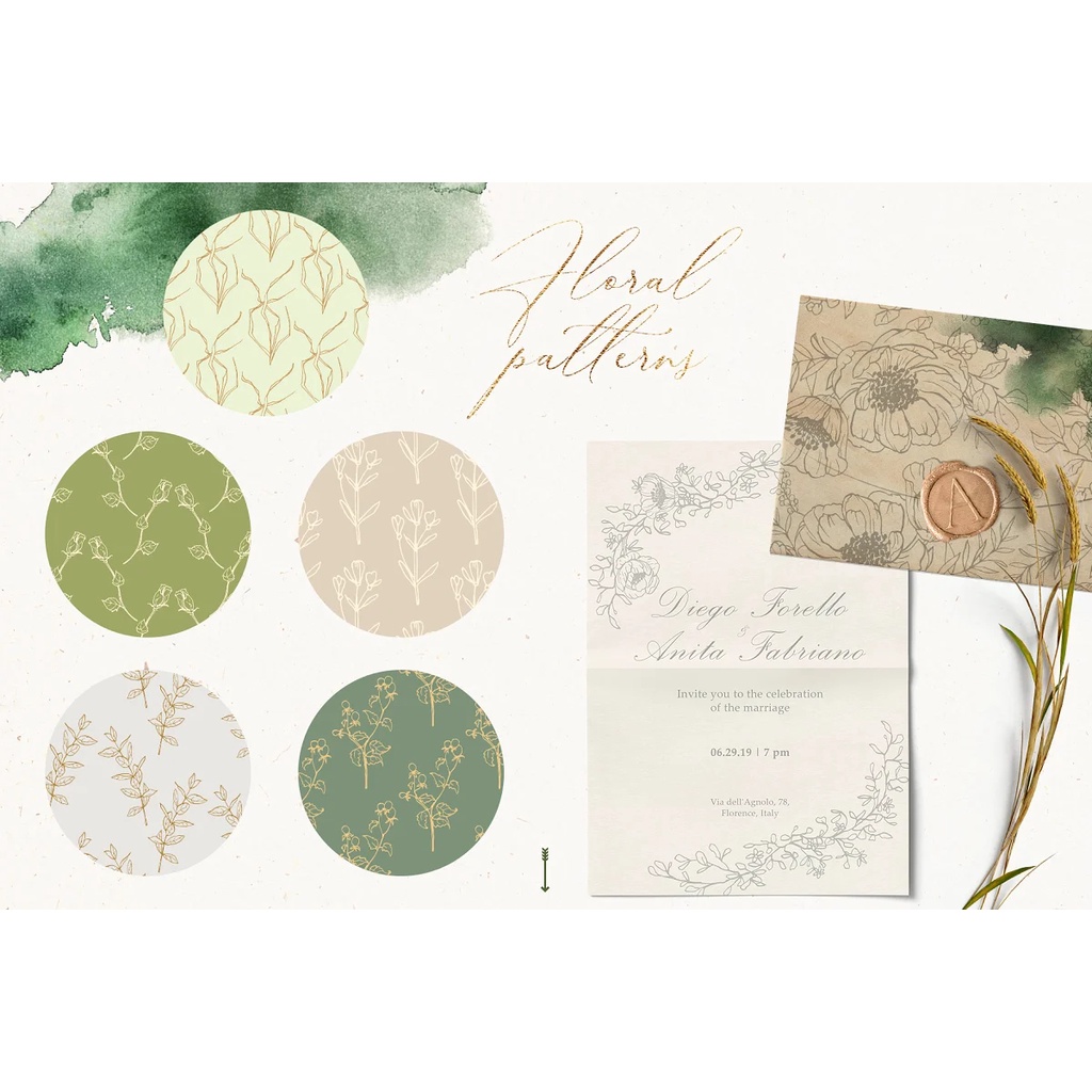 Vector Flowers Village Houses