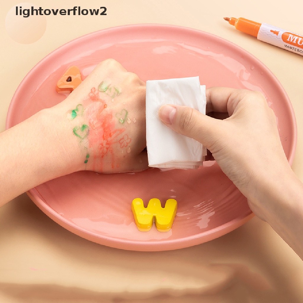 (lightoverflow2) 12pcs / Set Spidol Papan Tulis / Whiteboard DIY Bisa Dihapus Untuk Anak-Anak