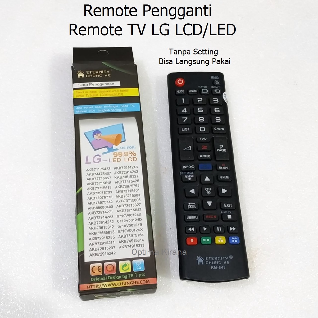 Universal Multi Remot Control RM Pengganti IR Remote tv lg hd lcd led