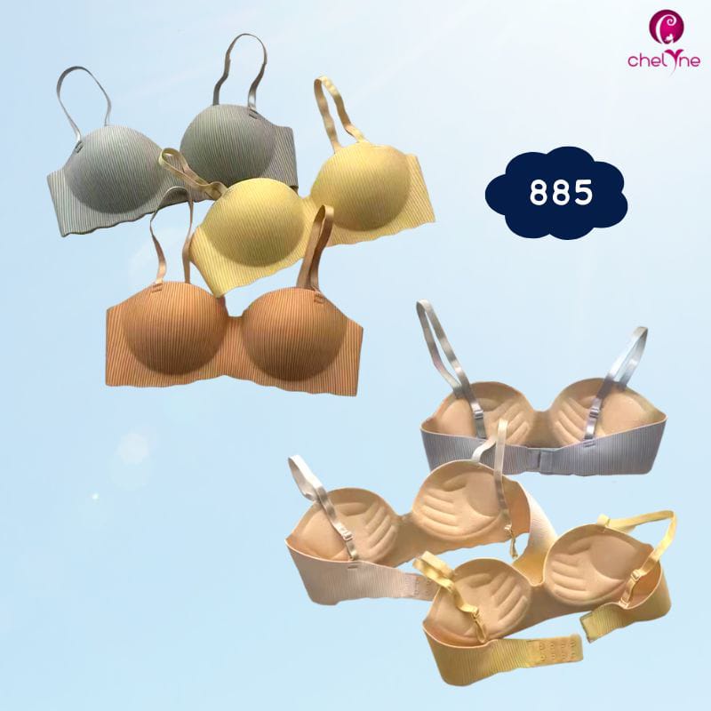 BH Chelyne Seamless Premium Halfcup 882 / 885 Push-Up Bra Tanpa Kawat Penyanggah 34/38