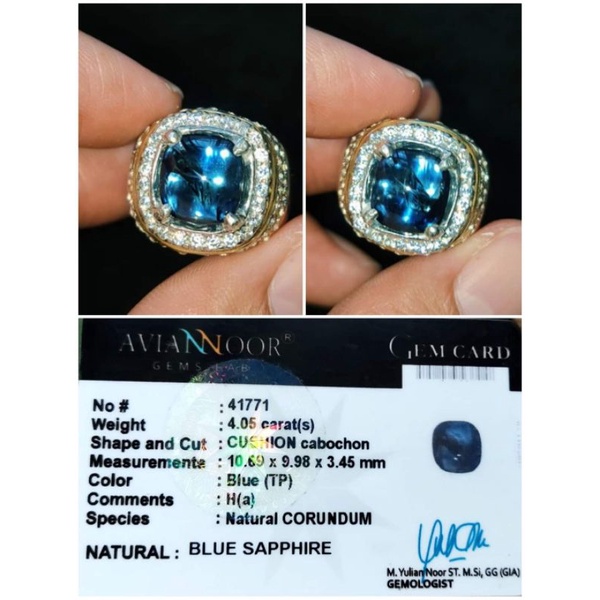natural blue sapphire cabochon