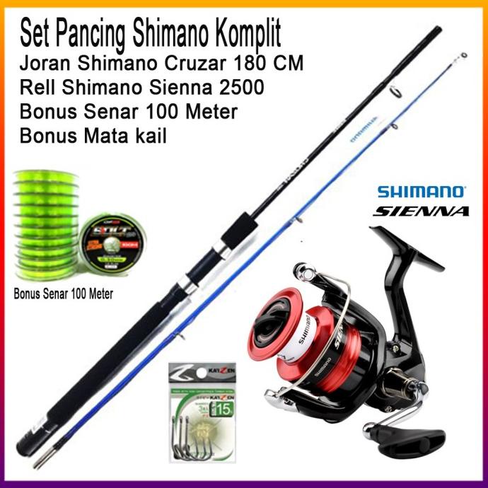 Set Pancing Shimano Joran Shimano 180CM bonus Senar Lengkap sale promo