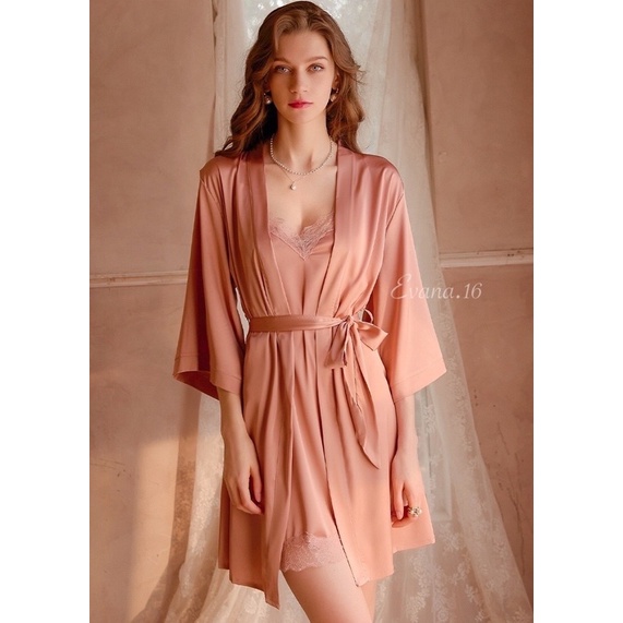 240 LINGERIE KIMONO SATIN SET BAJU TIDUR SEXY WANITA / SEXY LINGERIE KIMONO SATIN / SLEEPWEAR SATIN