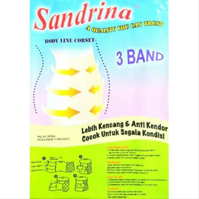 Sandrina Body Line Corset 3 Band Korset Ibu