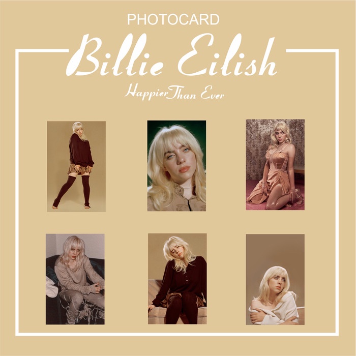 

Lucu Billie Eilish Happier Than Ever Photocard Gilaa!!!