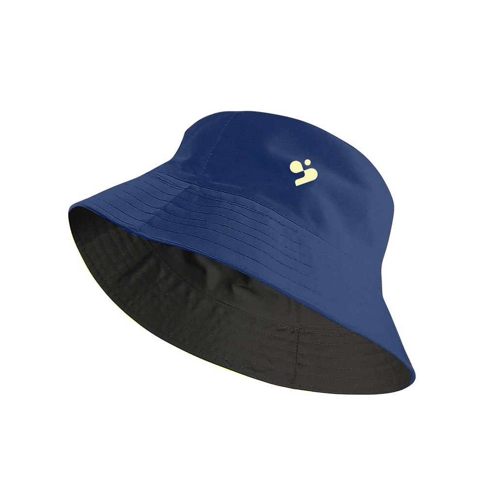 topi bucket hat logo one Heart bolak balik