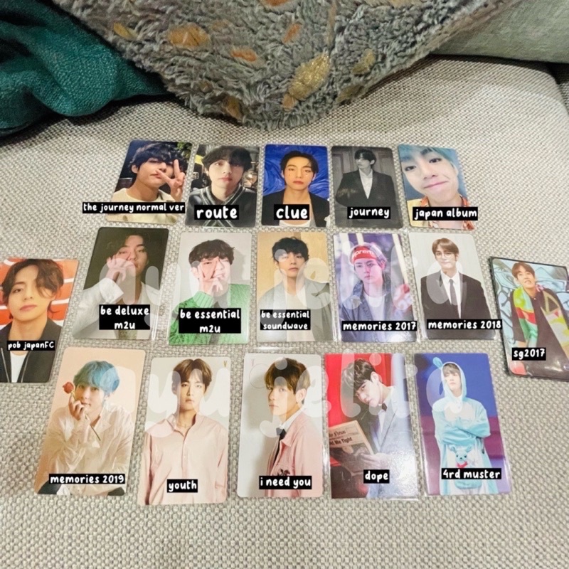 photocard taehyung bts official