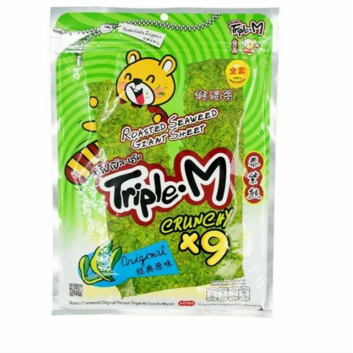 

Ready Stok Triple M Roasted Seaweed Giant Sheet - Original murah