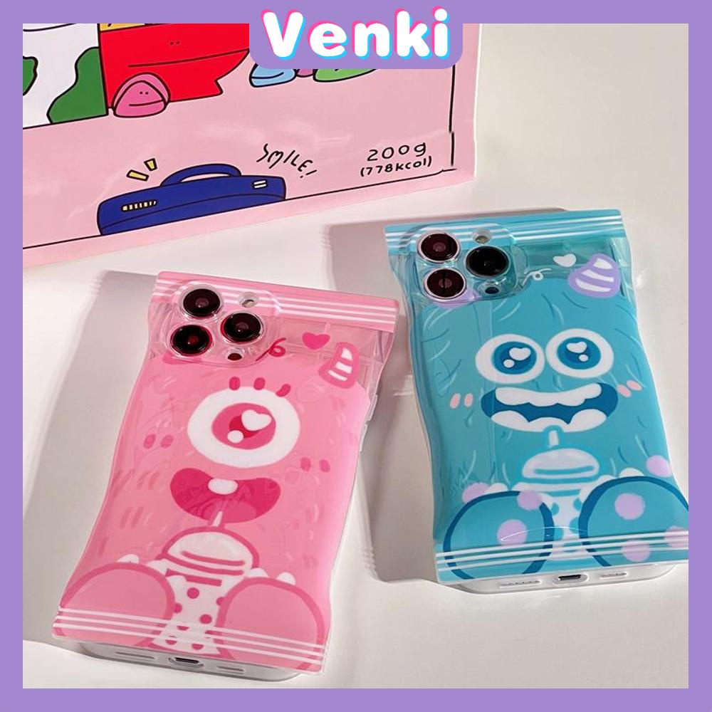 Case For iPhone 14 Pro Max Soft TPU Clear Case Snack Case Cartoon Cute Monster Camera Protection Airbag Shockproof For iPhone 14 13 12 11 Plus Pro Max 7 Plus X XR