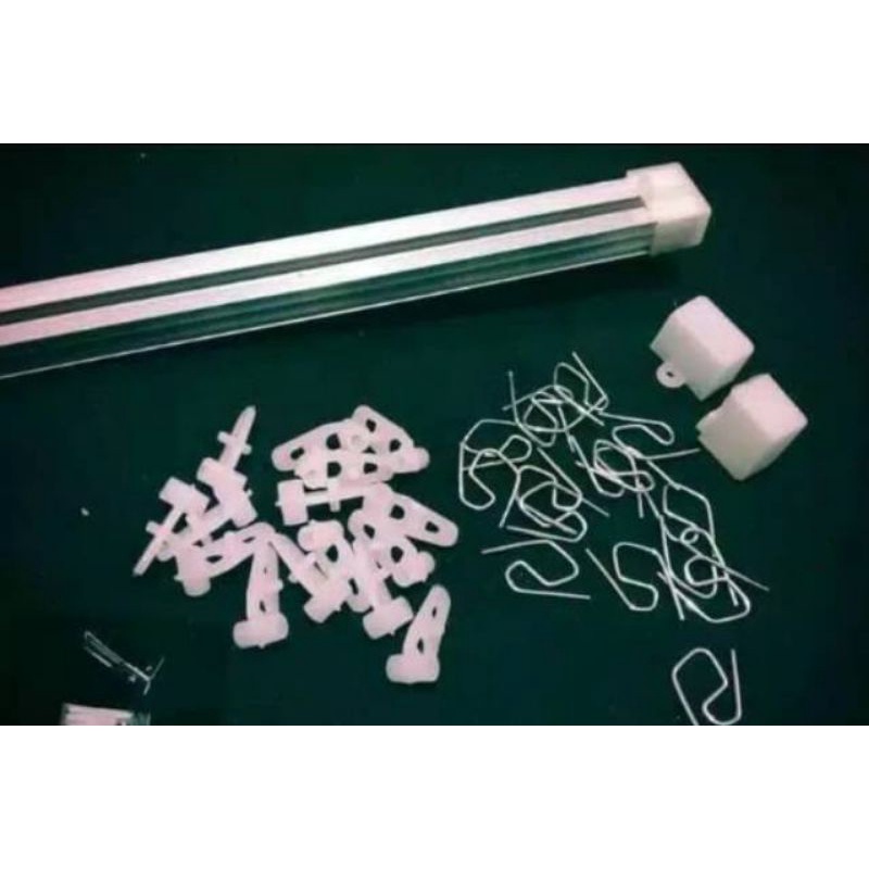 Batang balok FULLSET batang gorden batang gordyn kotak alumunium/ rel gorden 1 meter,2meter,1.5meter