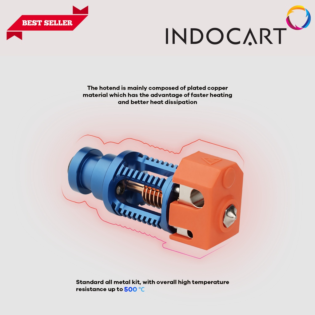 INDOCART 3D Printer HotEnd Original Phaetus Dragon Hotend ST Blue