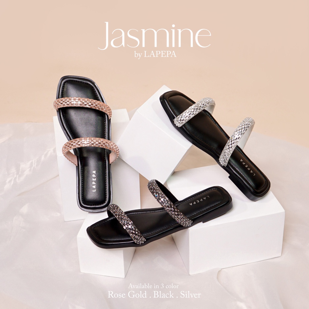 LAPEPA JASMINE Sandal wanita casual sendal teplek slop sandal terbaru model blink tatakan empuk kekinian