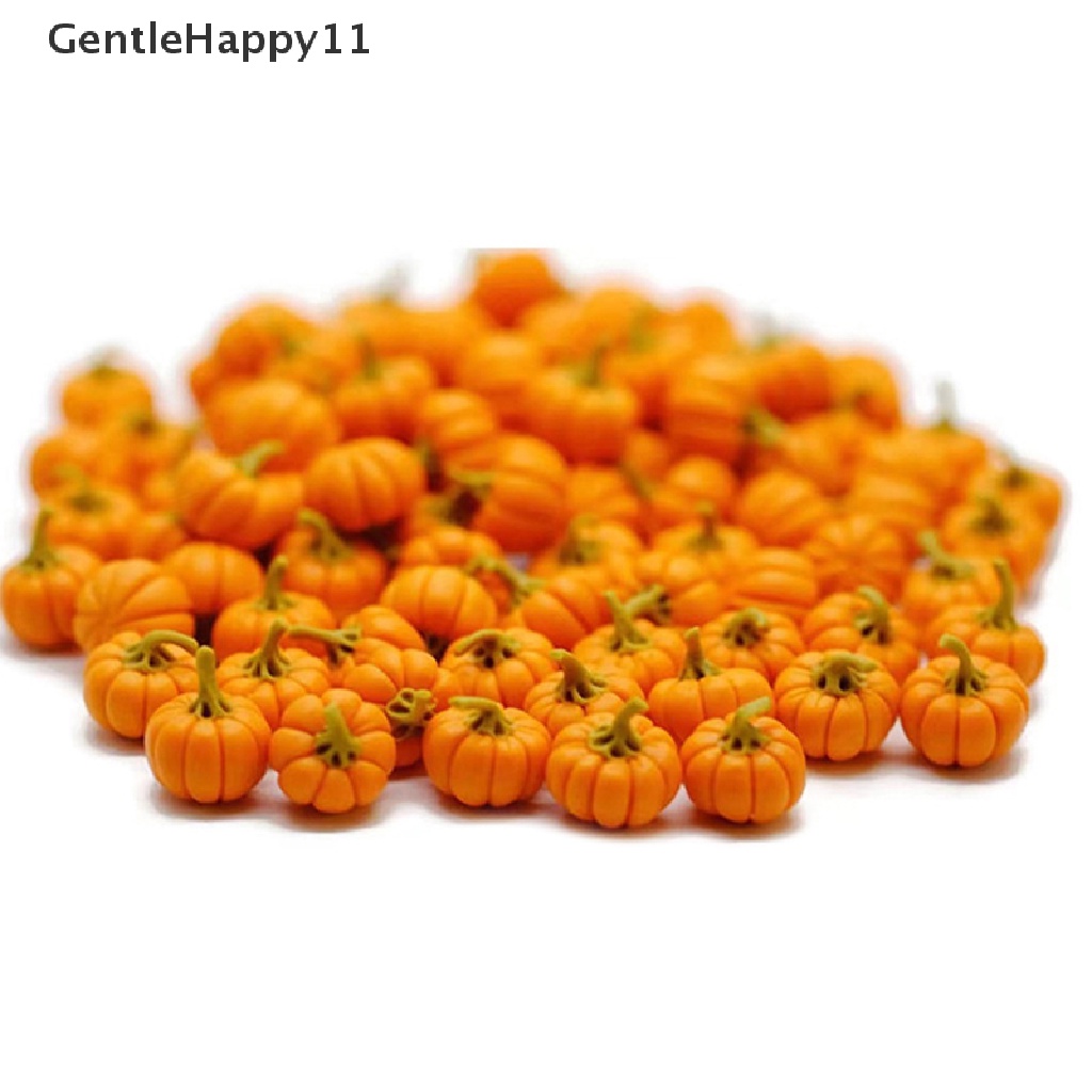 Gentlehappy1:12rumah Boneka model mini Aksesoris props Labu Kuning Dengan peduncle id