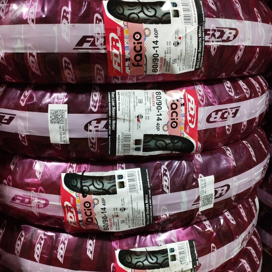 Ban Luar FDR 80/90-14 Tubeless Facio