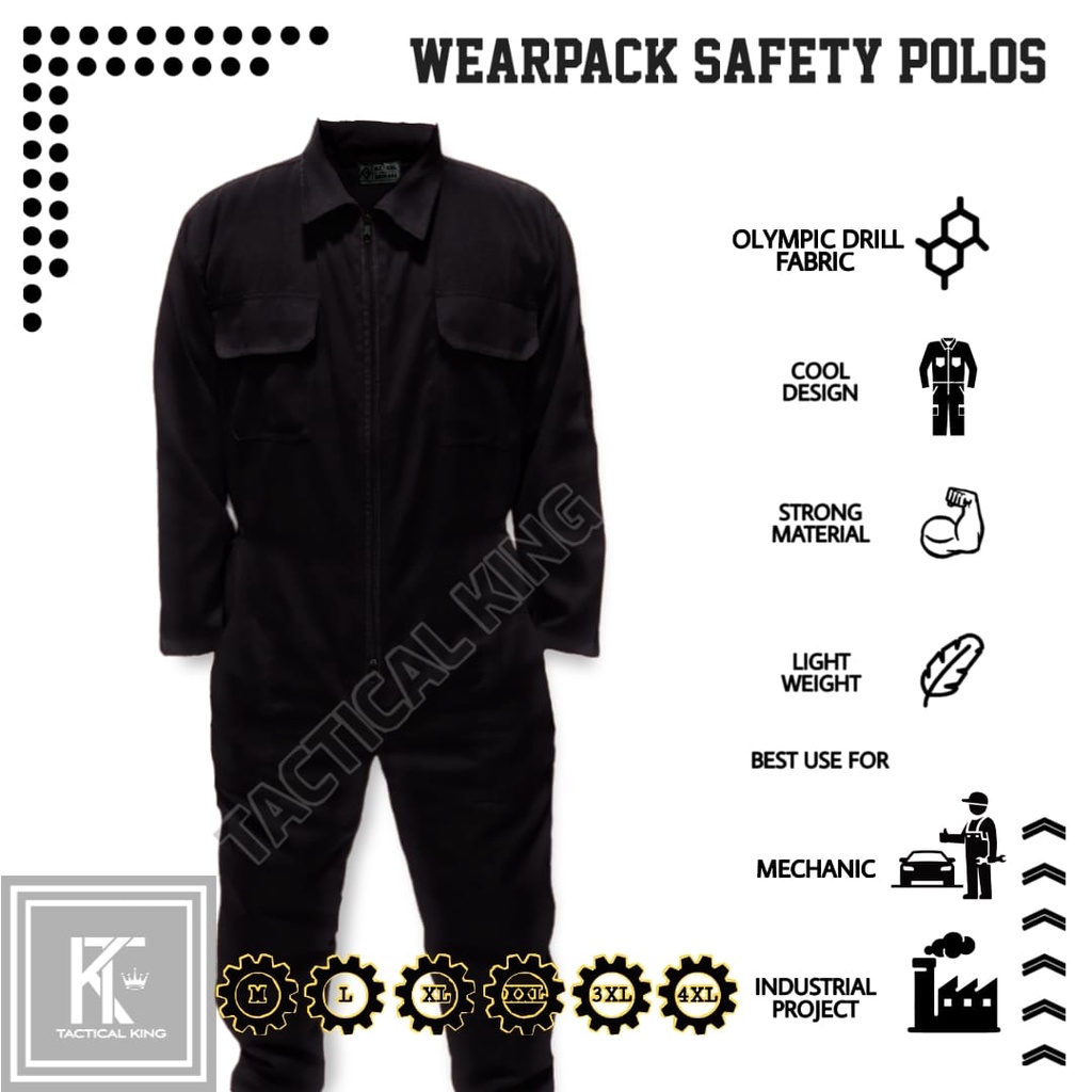 wearpack safety termurah / werapack kerja / wearpck bengkel / katelpak safety / seragam baju safety