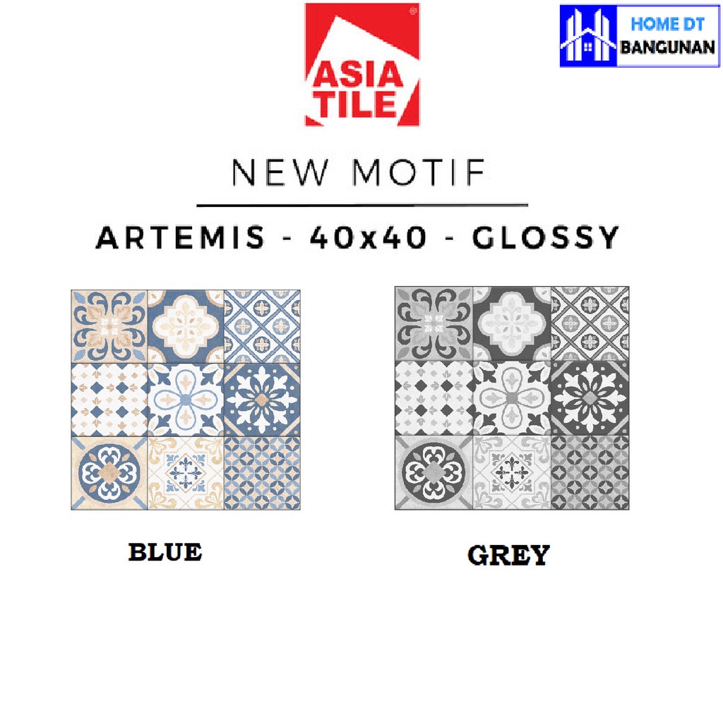 KERAMIK LANTAI 40x40 ARTEMIS / ASIA TILE / GLOSSY / KW 1