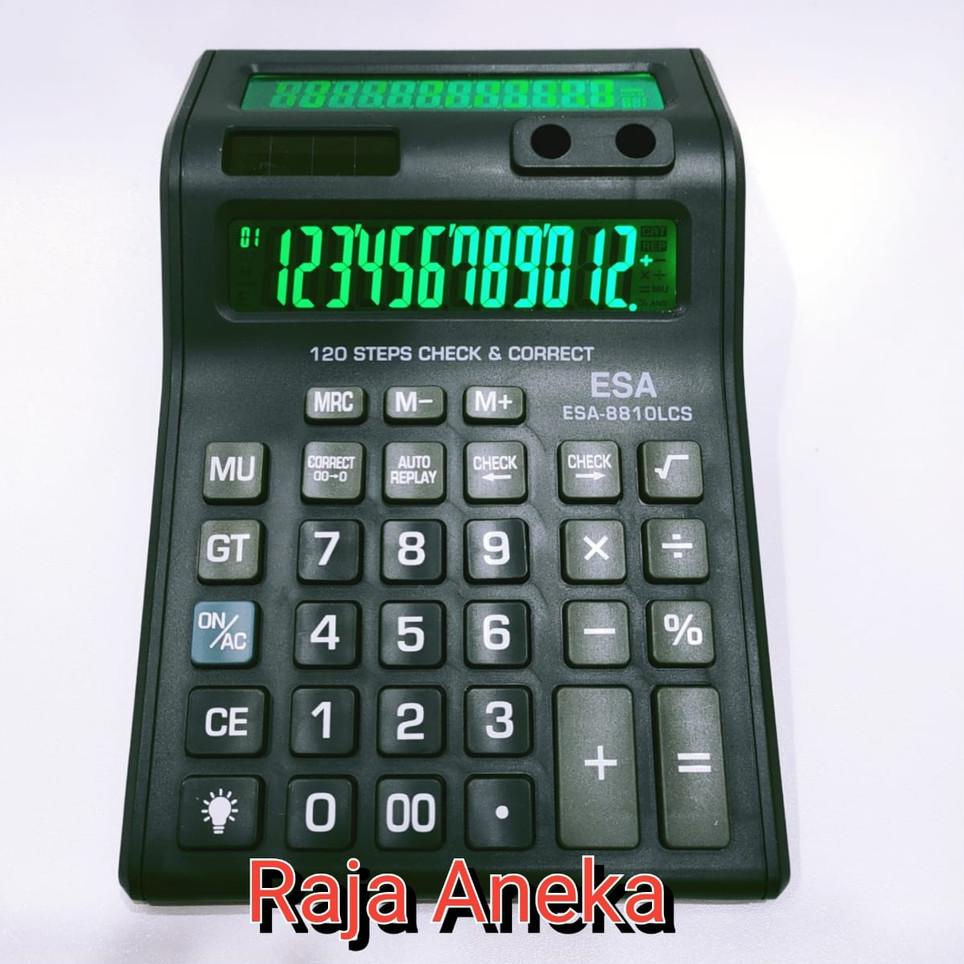 

Murah banget Kalkulator Layar Lcd Led menyala Calculator Besar Esa 8810 12 digit cek ulang 2 layar bolak balik ➩ Ready