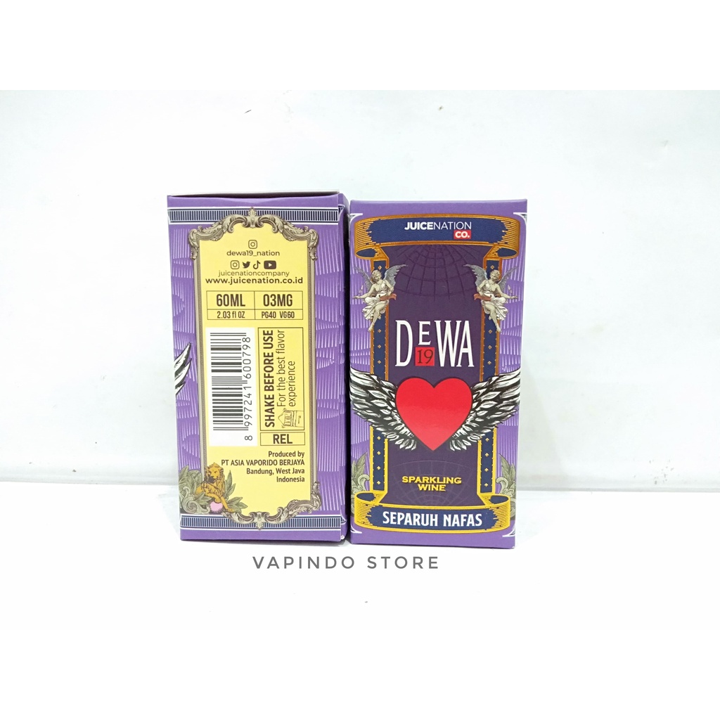 SEPARUH NAFAS SPARKLING WINE 60ML 3MG BY DEWA19 X JUICENATION