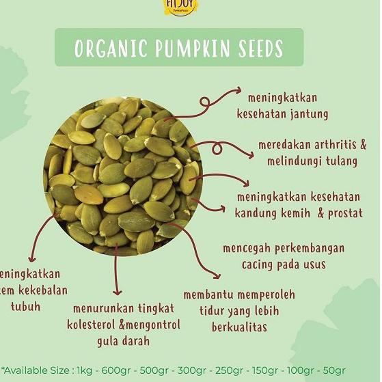 

id2y2Xm--Organic Pumpkin Seeds 250 Gram Pumpkin Seed / Biji Labu Organik