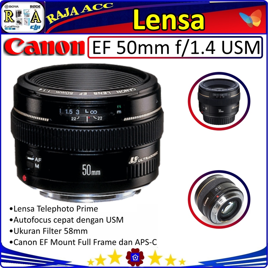 CANON EF 50mm f/1.4 USM / Lensa Canon EF 50mm F/1.4