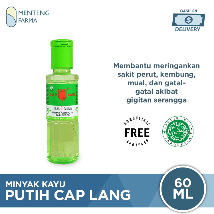 Minyak Kayu Putih Cap Lang 60 ml - Pereda Kembung dan Masuk Angin