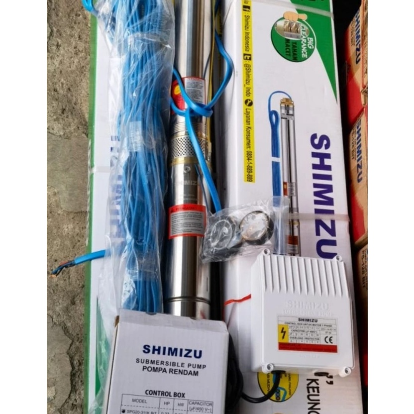 Mesin Pompa Air Celup Sumur Dalam Submersible Shimizu SPG20-311K BIT