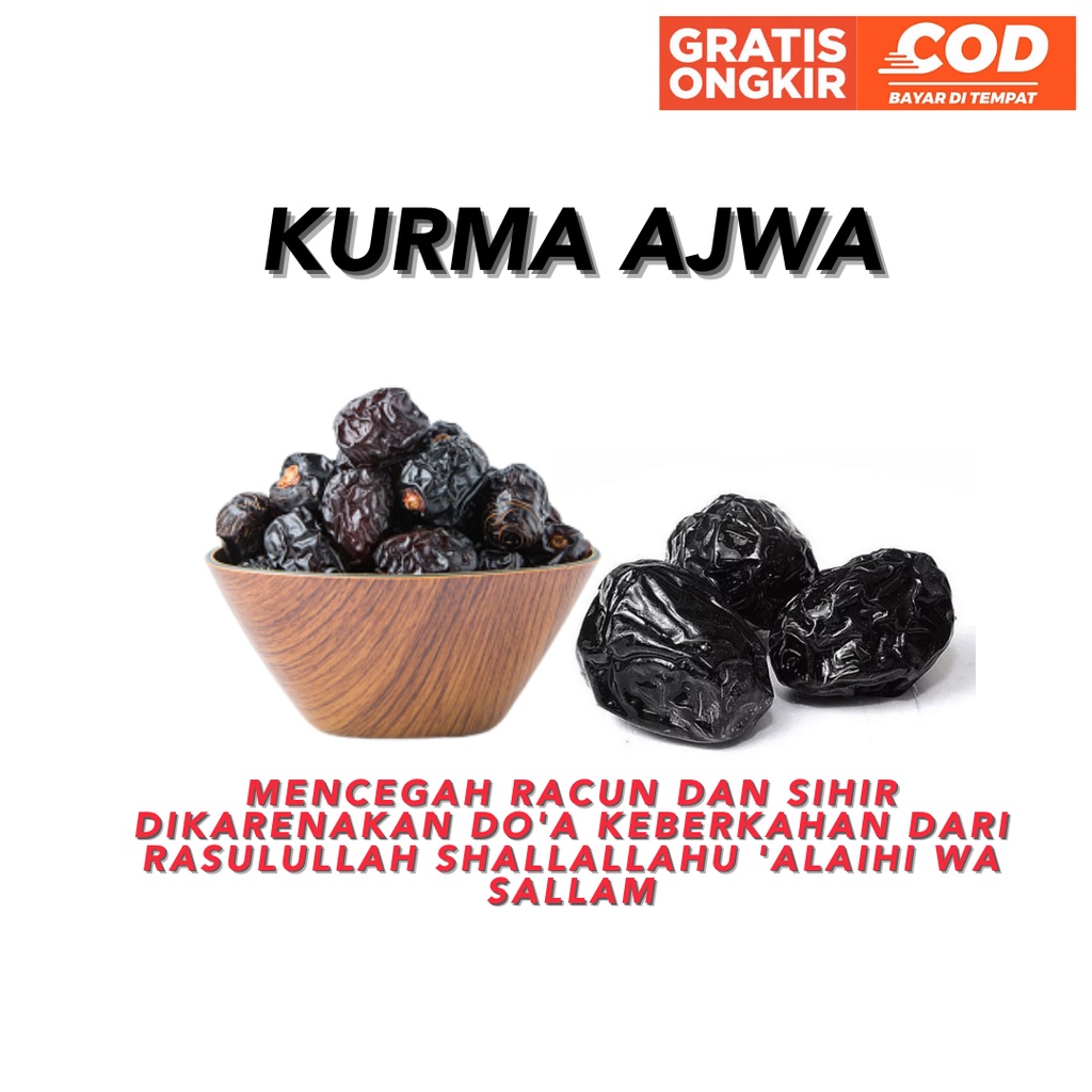 

Kurma Ajwa 1 KG Asli Madinah / Kurma Nabi Ajwa Premium Original Saudi Arabia